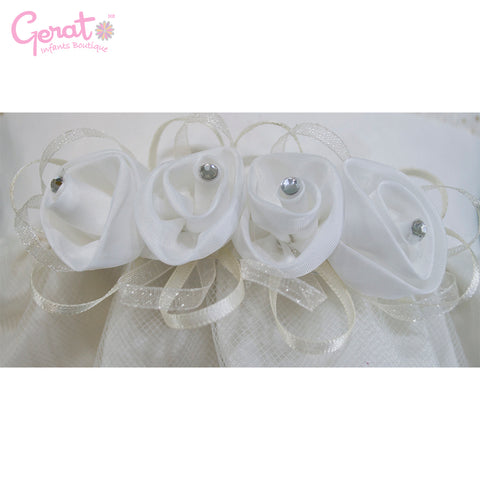 Vestido Gerat para bebé bautizo color hueso