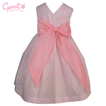Vestido de niña Gerat estampado de flores color rosa pastel