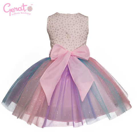 Vestido de fiesta para niñas Gerat unicornio color arcoiris