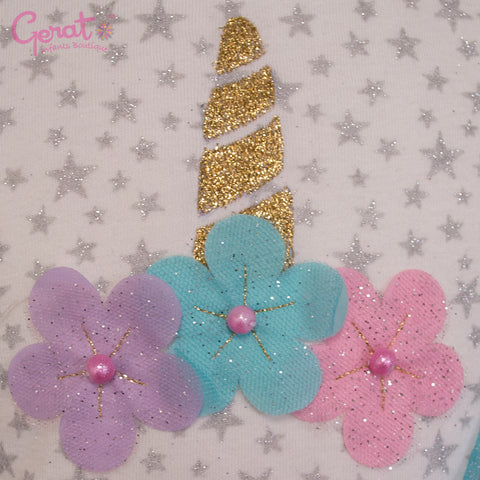 Vestido de fiesta para niñas Gerat unicornio color arcoiris