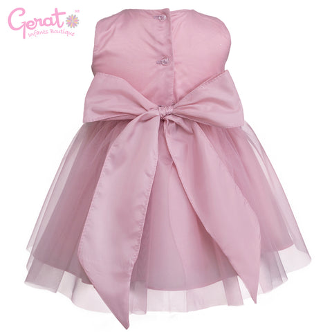 Vestido Gerat para bebé de fiesta color rosa