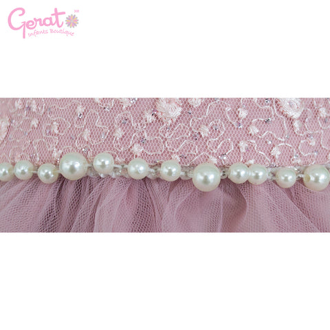 Vestido Gerat para bebé de fiesta color rosa
