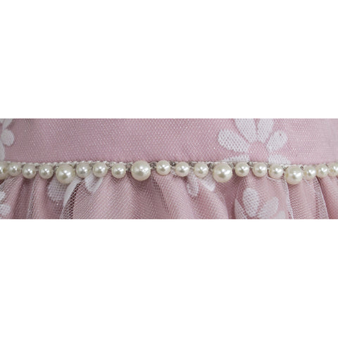 Vestido de fiesta Gerat para niña color palo de rosa