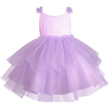 Vestido de fiesta para niñas unicornio color lila Gerat