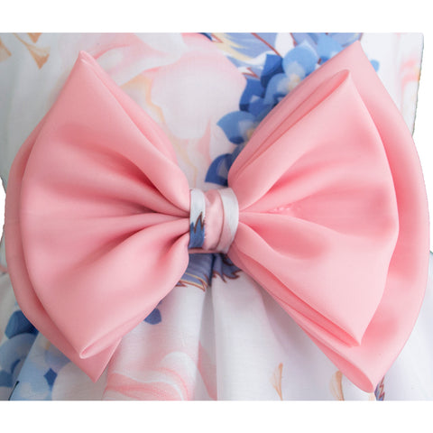 Vestido Gerat para niñas de flores color rosa y azul