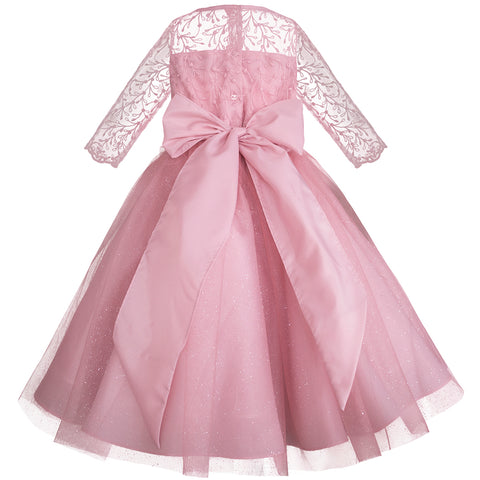 Vestido para niña color de rosa fiesta Gerat