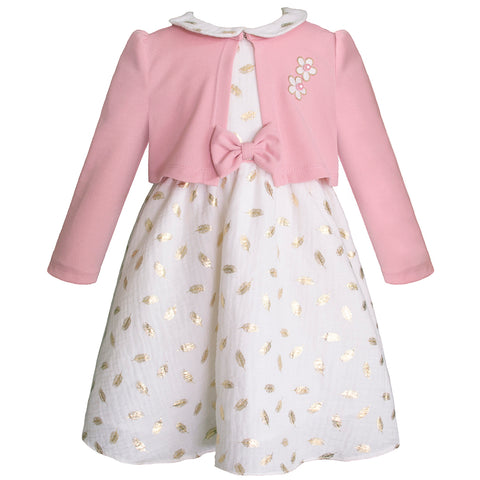 Vestido con torero de 2 y 3 años para niña Gerat color rosa