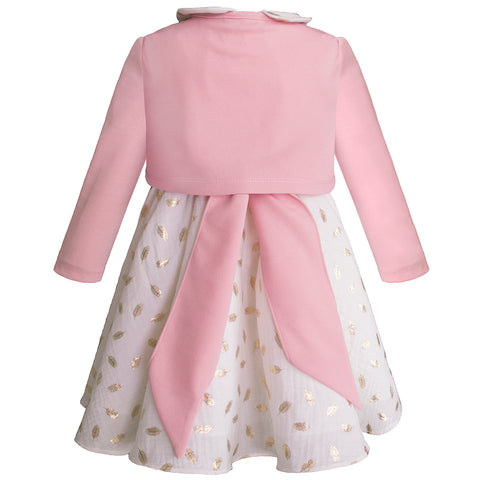 Vestido con torero de 2 y 3 años para niña Gerat color rosa