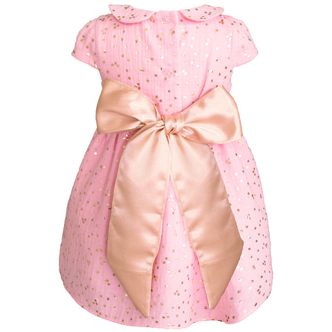 Bata para bebé Gerat color rosa con oro