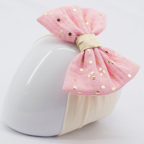 Bata para bebé Gerat color rosa con oro