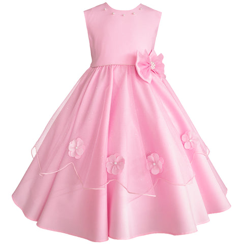 Vestido para niñas de 2 y 3 años rosa pastel Gerat