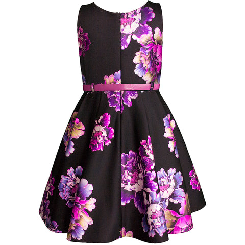 Vestido Gerat de Fiesta Junior color negro con violeta