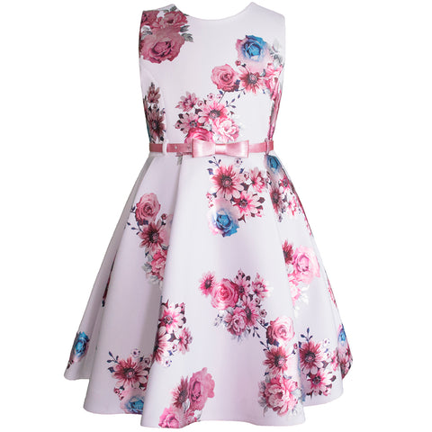 Vestido Gerat de Fiesta Junior color Blanco con Fiusha