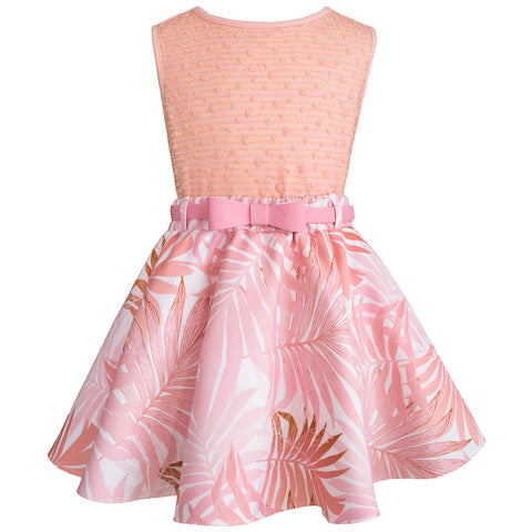 Conjunto para niña falda con blusa color coral Gerat