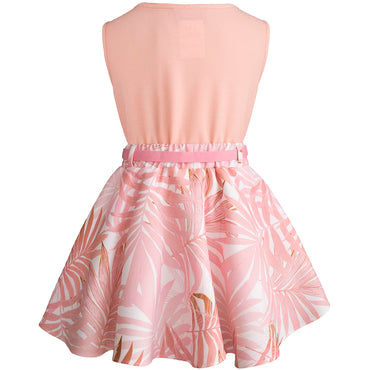 Conjunto para niña falda con blusa color coral Gerat