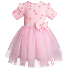 Bata para bebé con tul color rosa