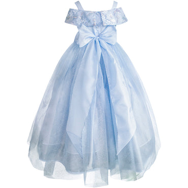 Vestido de fiesta para niñas azul cielo Gerat