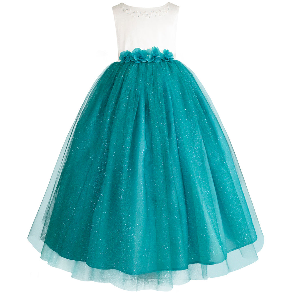 Vestido de fiesta para niña Gerat verde esmeralda – Infants Boutique